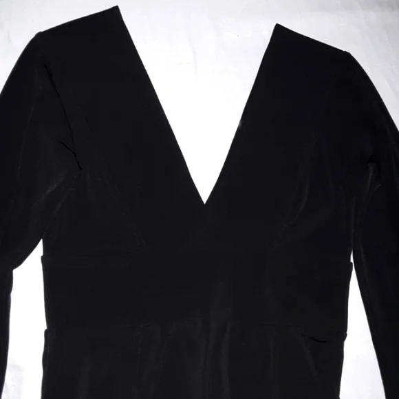 Moda International Black Double V-Neck Dress Size XS - Picture 5 of 7